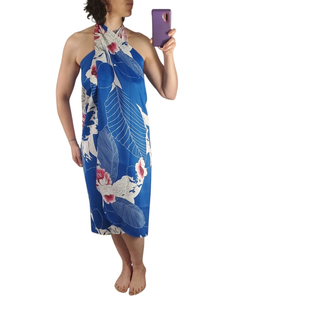 Vintage Hilo Hatties Blue Sarong
